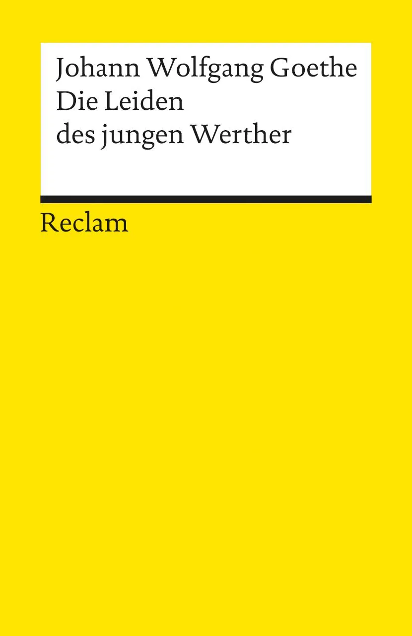 Die Leiden des jungen Werther - Johann Wolfgang Goethe – Bild 1