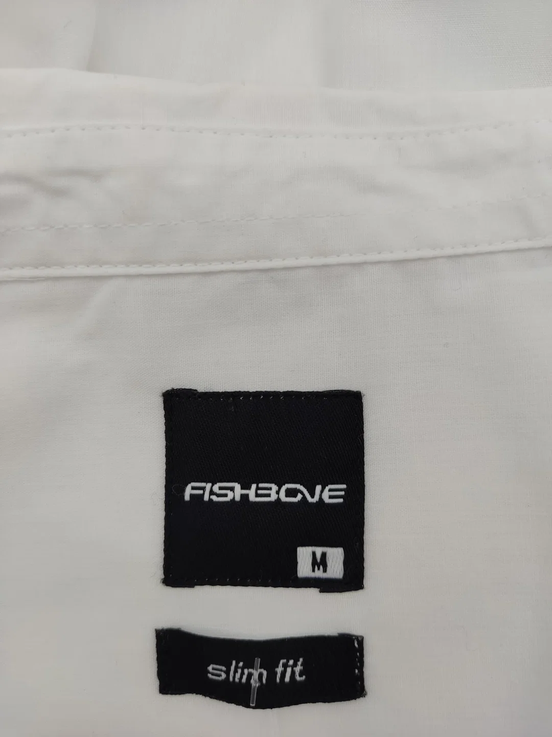 Fishbone Herrenhemd Kurzarm weiß - Gr. M (Slim fit) – Bild 4