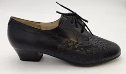 Ornig Damenschuhe aus Leder mit kleinem Absatz schwarz - Gr. UK 7, EUR 40 - Bild 2