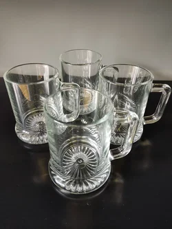 Bierkrug / Bierseidl von Akki  0,2 Liter,  4er Set, sehr stabil und standfest