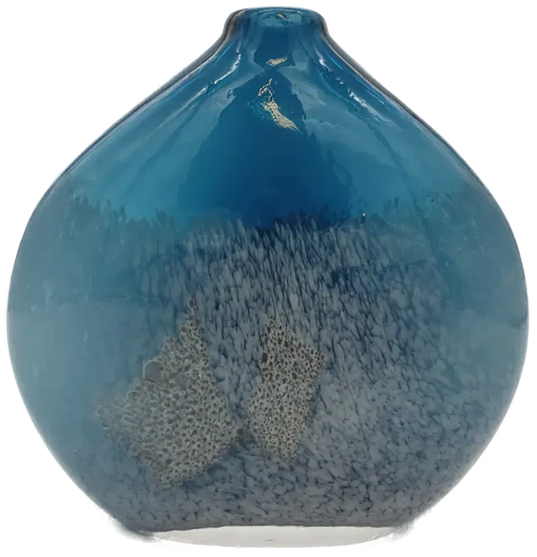 Glasvase Blau Gemustert - Bild 1