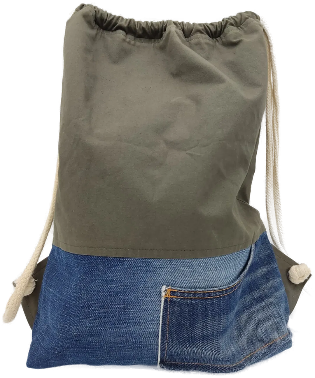 Rucksack Damen Jeans/Oliv  - Bild 1