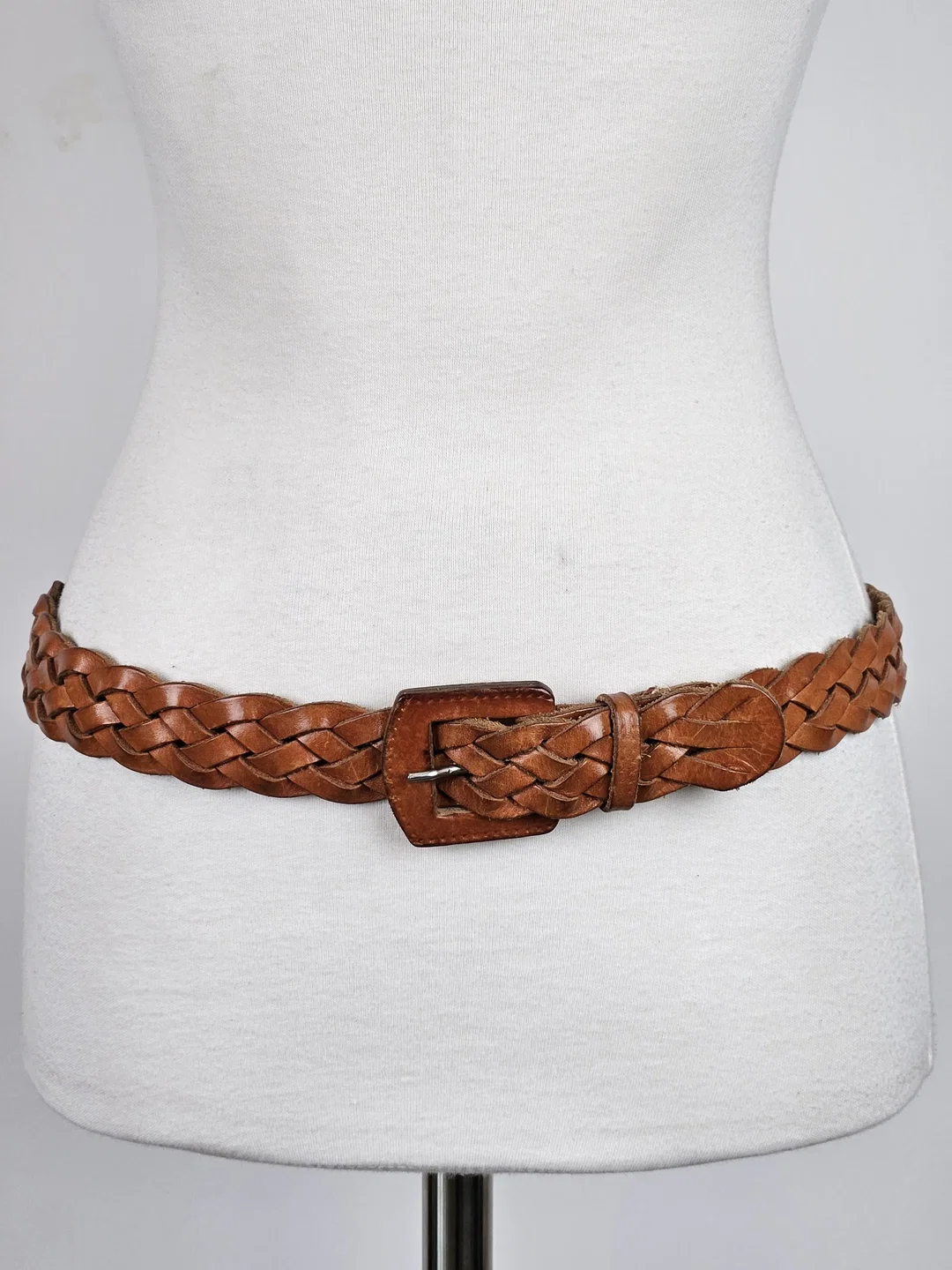 Vintage Damen Leder Flechtgürtel - Länge ca. 95 cm - Bild 4