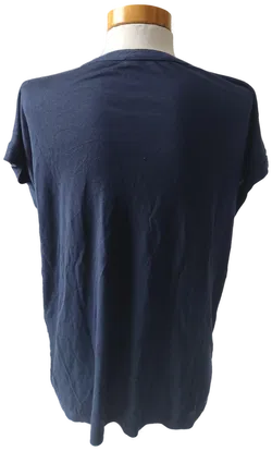 S. Oliver Damen Kurzarmshirt, florales blau-rotes Muster - Gr. 36 (S) - Bild 3