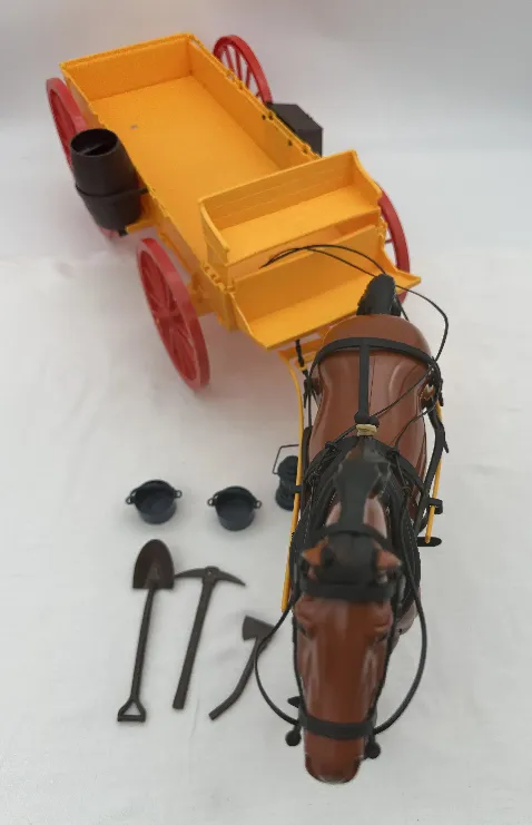 Mattel Vintage Spielzeugset - Familie Sonnenschein Pferdewagen 1977 – Bild 4