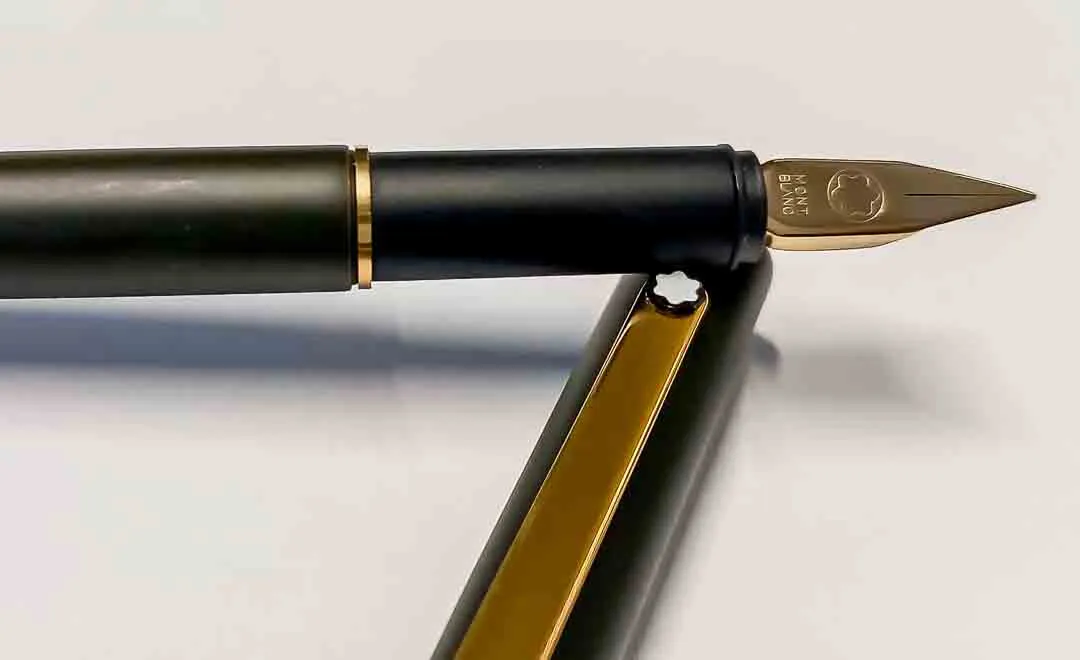 Montblanc Füllfederhalter 14K 585 Goldfeder Dunkelgrün mit Etui – Bild 2