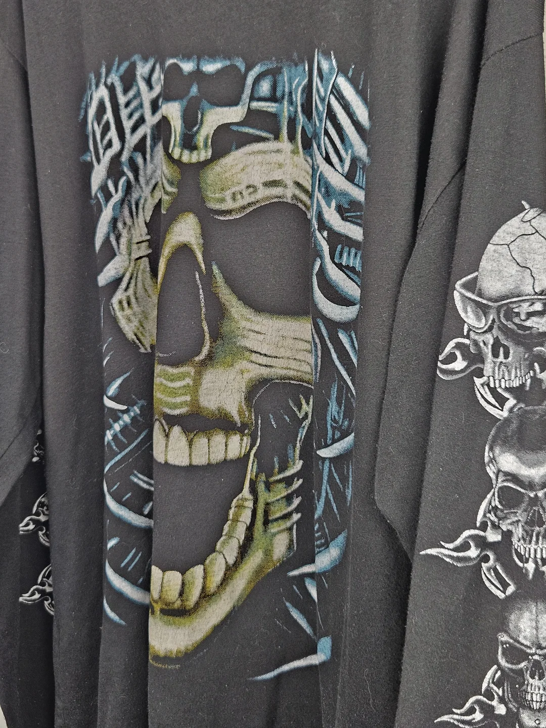 Skull Herren Longsleeve Shirt, schwarz - Gr. XL  – Bild 4