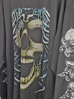 Skull Herren Longsleeve Shirt, schwarz - Gr. XL  - Bild 4