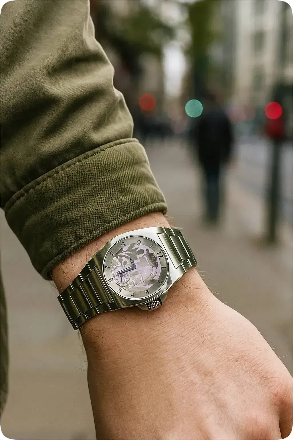 Breil Damenarmbanduhr Edelstahl silber mit floralem Zifferblatt - Bild 4