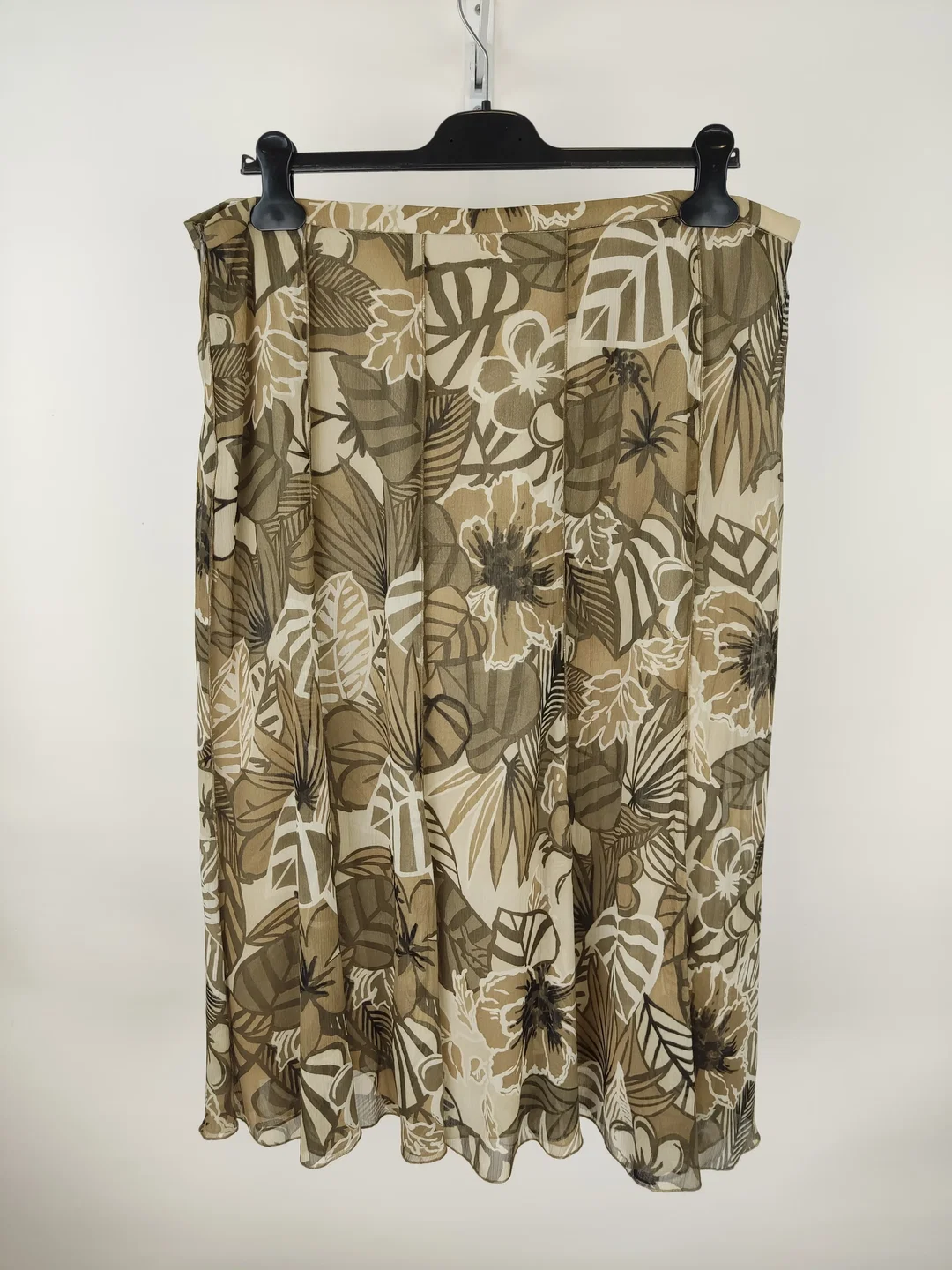 Gerry Weber Midirock braun mit Blumenmuster - XL/42 – Bild 2