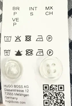 Hugo Boss Herrenhemd blau/weiß kariert Gr. S - Bild 4
