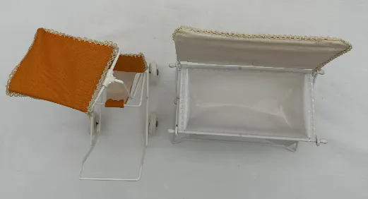 Vintage - Miniatur Puppenwagen und Puppenbadewanne – Bild 3
