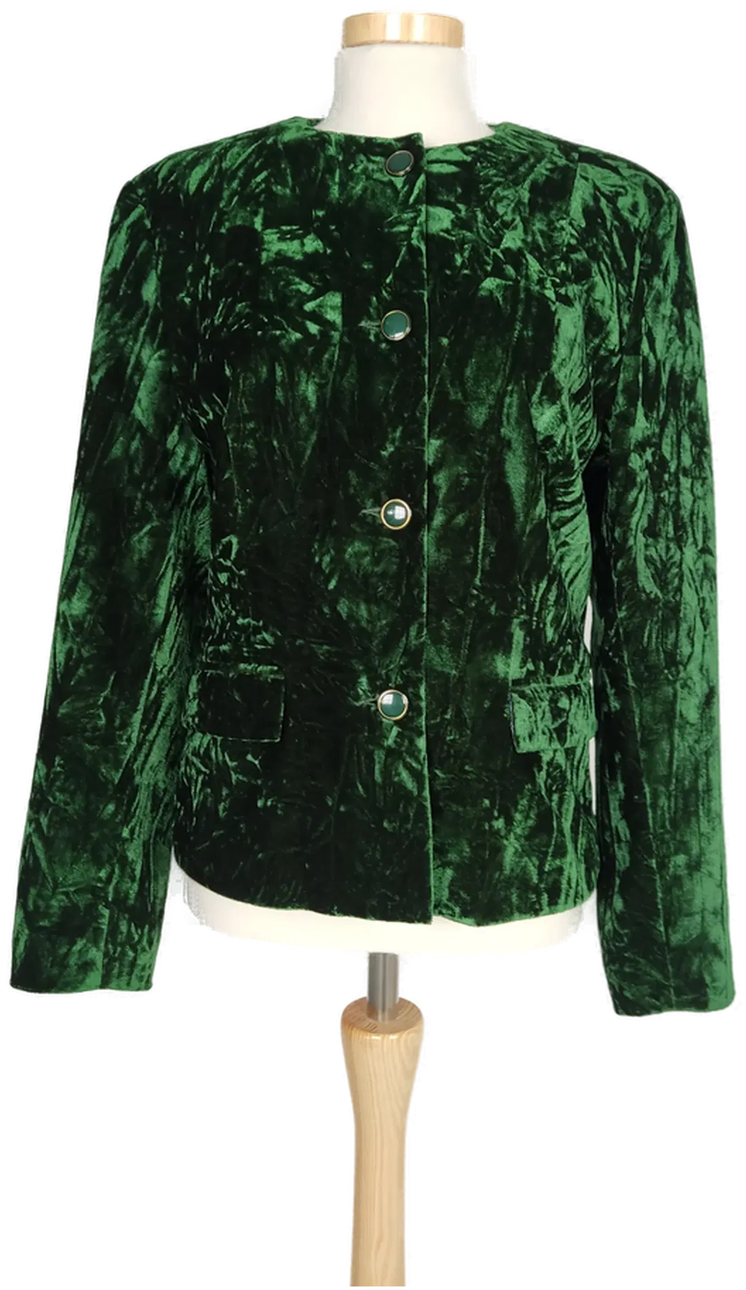 Gabriella Moden Damen Samt-Blazer grün - S/36 - Bild 4