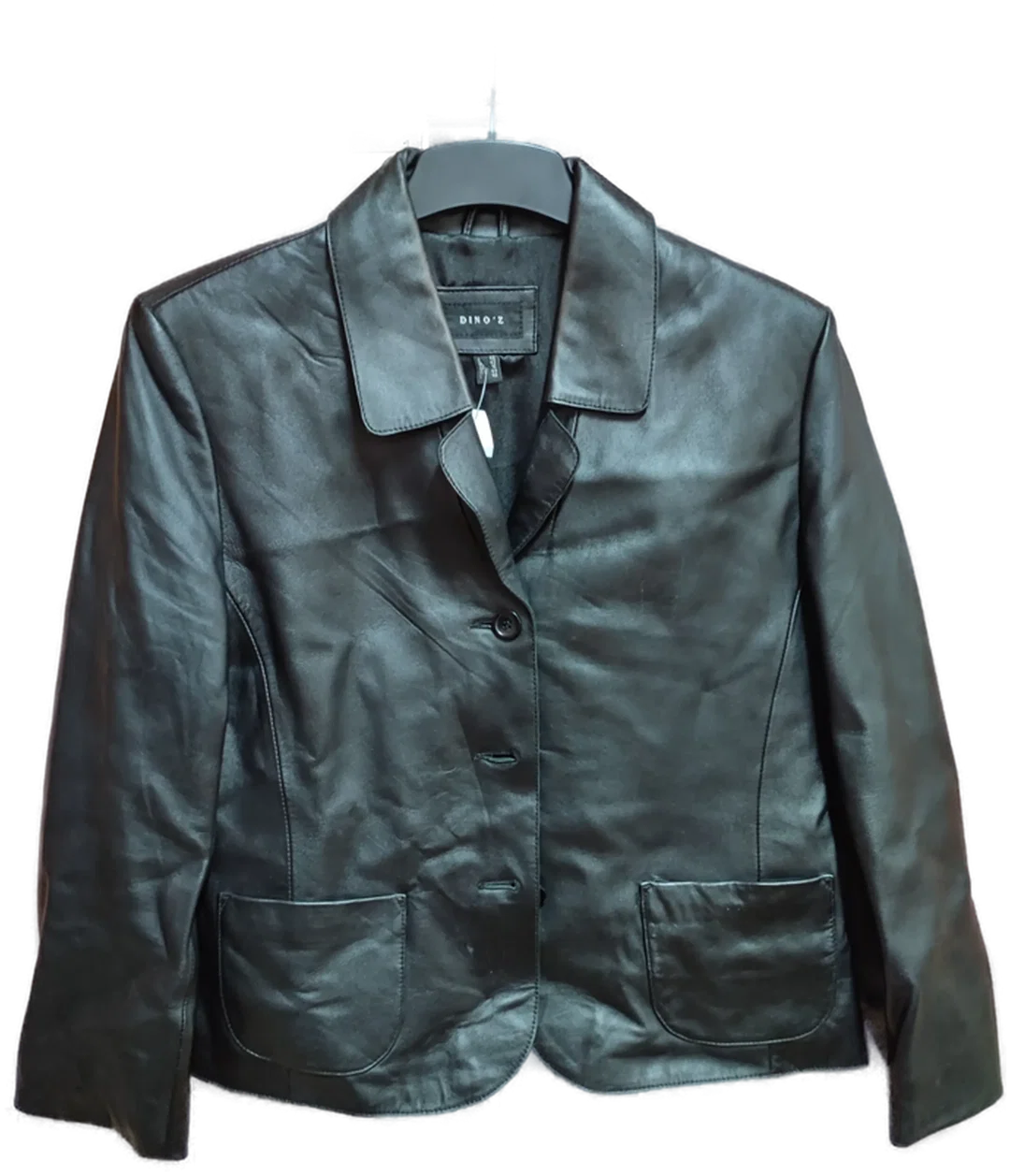 schwarze Lederjacke - Größe 42 - Bild 1