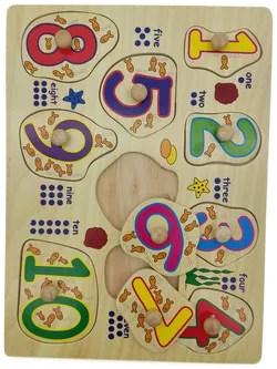 Setzpuzzle Englische Zahlen Holz - Bild 2