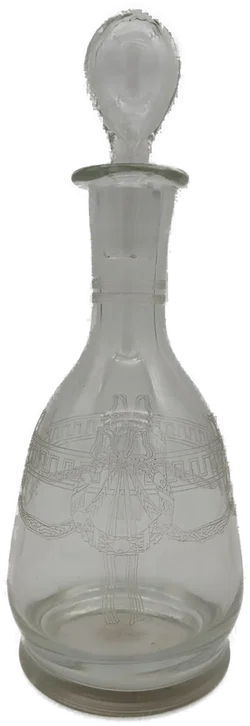 Vintage Karaffe aus Glas mit Glasstopfen - Bild 2