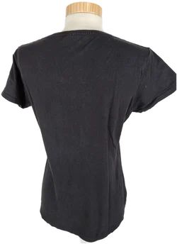 Bedrucktes Damen-T-Shirt - Größe M, schwarz - Bild 3
