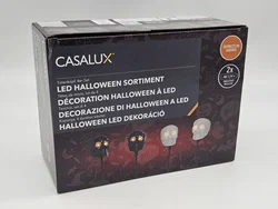 LED-Deko für Halloween "Totenkopf" (4er-Set)