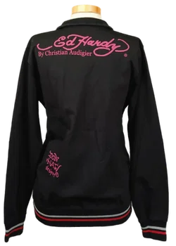 Ed Hardy Damen Zip‑Jacke schwarz gemustert Gr. XXL – Vorschau 2