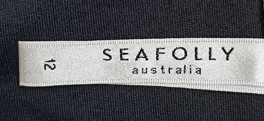 Seafolly Damenbikini schwarz mit Muster Gr. M/L – Bild 3