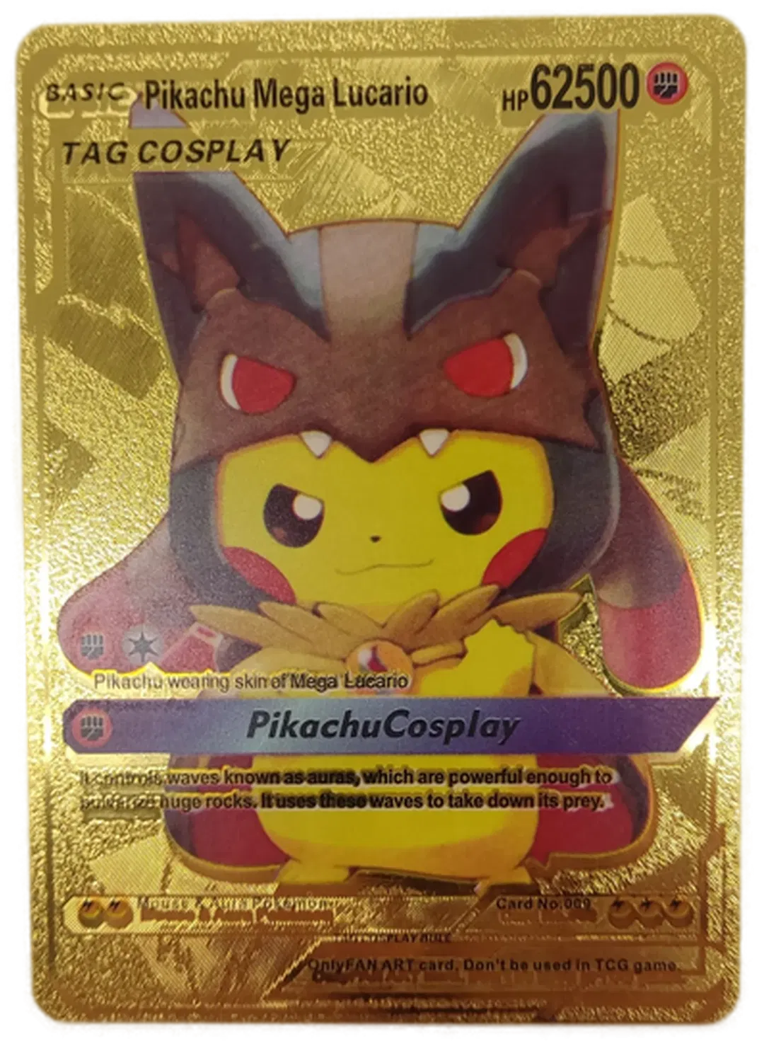 Pokémon Sammelkarte Goldfolie Basic Pikachu Mega Lucario - Bild 4