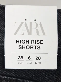 ZARA High Rise Shorts, schwarz - Gr. M  - Bild 3