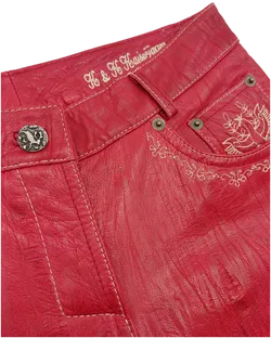 K&K Kaiserjäger Damen Lederhose, rot - Gr. L - Bild 4