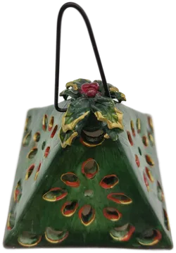 handbemalte weihnachtliche Keramik-Laterne - Bild 4