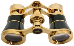 Opernglas / Theaterglas | Gold-Grün | mit Etui | Vintage Fernglas - Bild 2