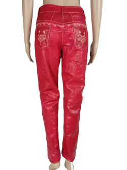 K&K Kaiserjäger Damen Lederhose, rot - Gr. L - Bild 3