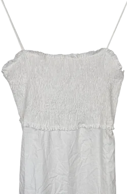 ZARA Damen Leinenkleid, weiß - Gr. L - Bild 3