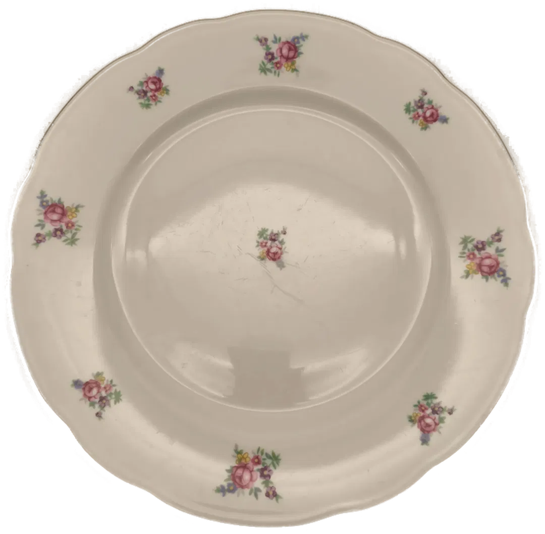 2 Speiseteller Bauernrosen, Vintage, Landhaus - Bild 1