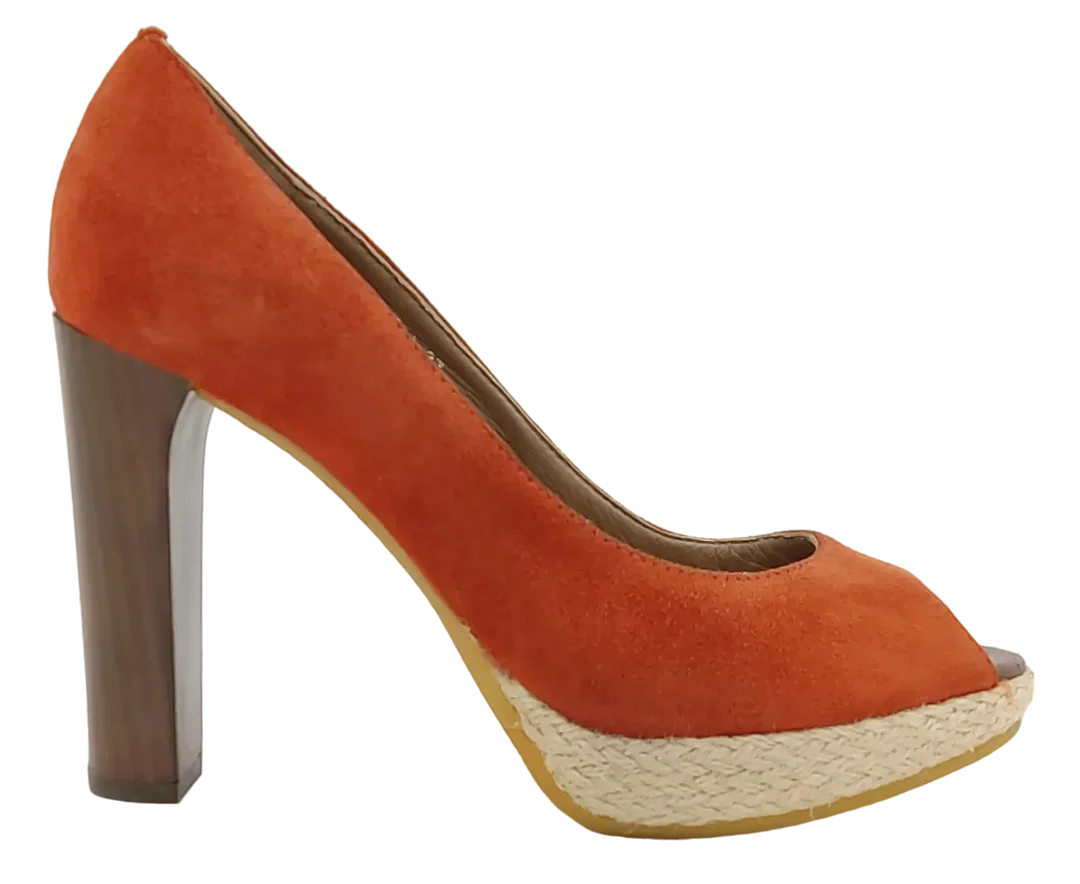 Boss Orange Damen Veloursleder Pumps, rot - Gr. 37 – Bild 2