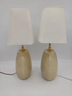 Tischlampe mit Keramikfuß, cremeweiß - Bild 14