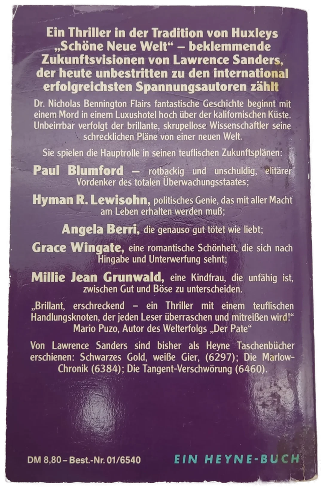 Die Zukunfts-Akte - Lawrence Sanders – Bild 2