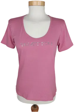 United Colors of Benetton Damen T-Shirt altrosa - L/40 - Bild 1