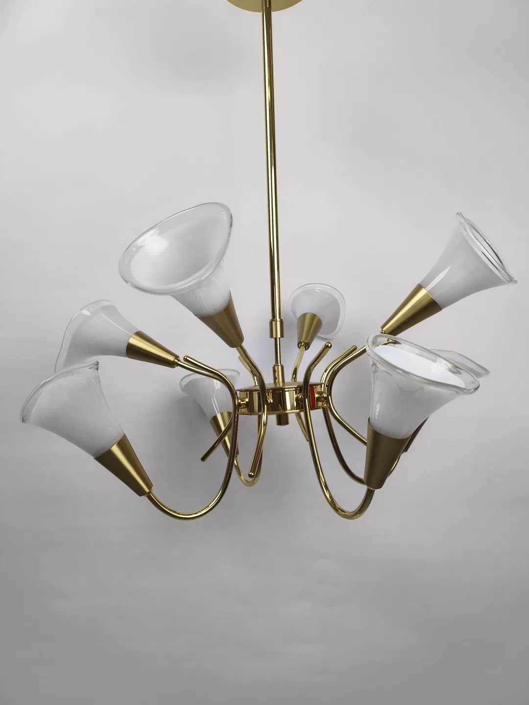 Deckenleuchte Messing/Glas, 8-flammig - Bild 4