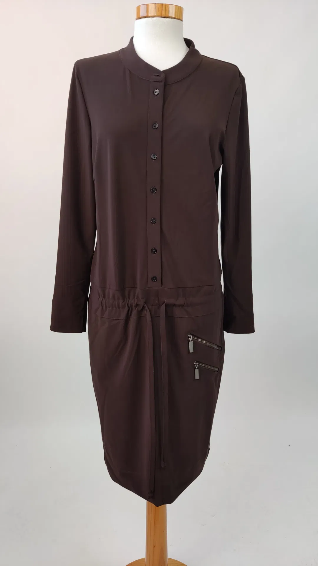 Jones Damenkleid Langarm braun - Gr. 34 - Bild 4