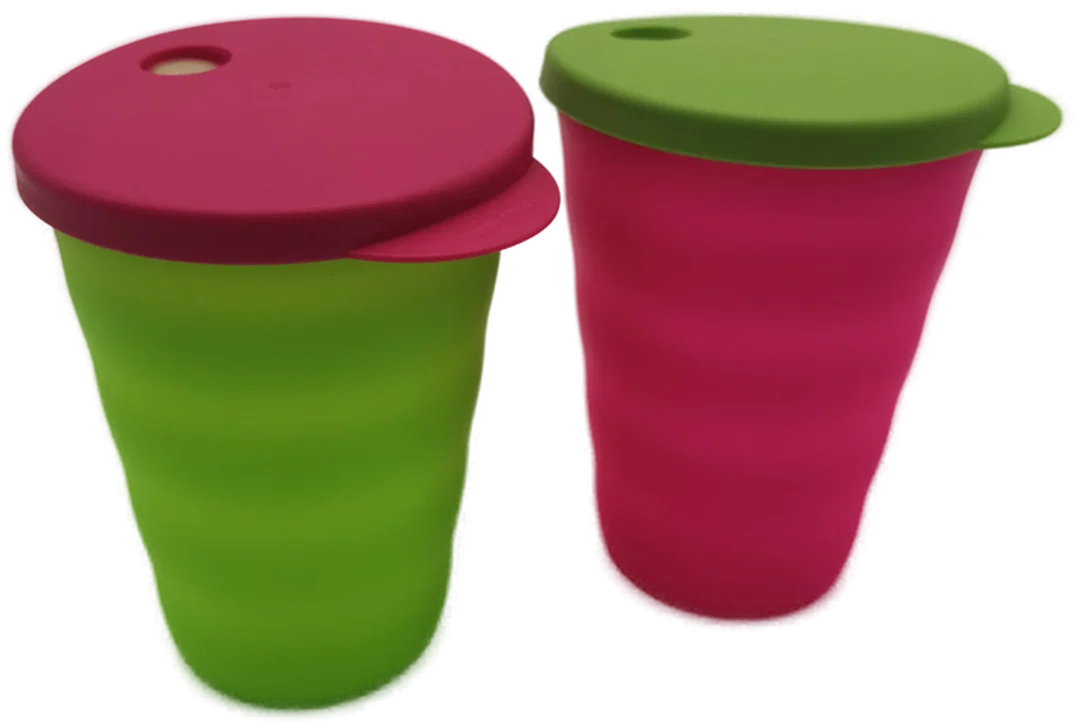 Tupperware, 2 Trinkhalmbecher "junge Welle", neu – Bild 3