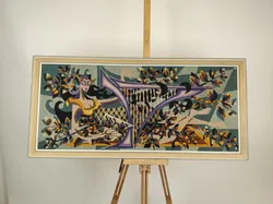 Ausgefallenes Vintage-Stickbild 