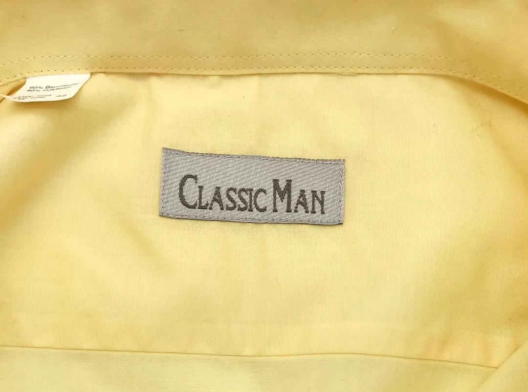 Classic Man Herrenhemd gelb - XL – Bild 4