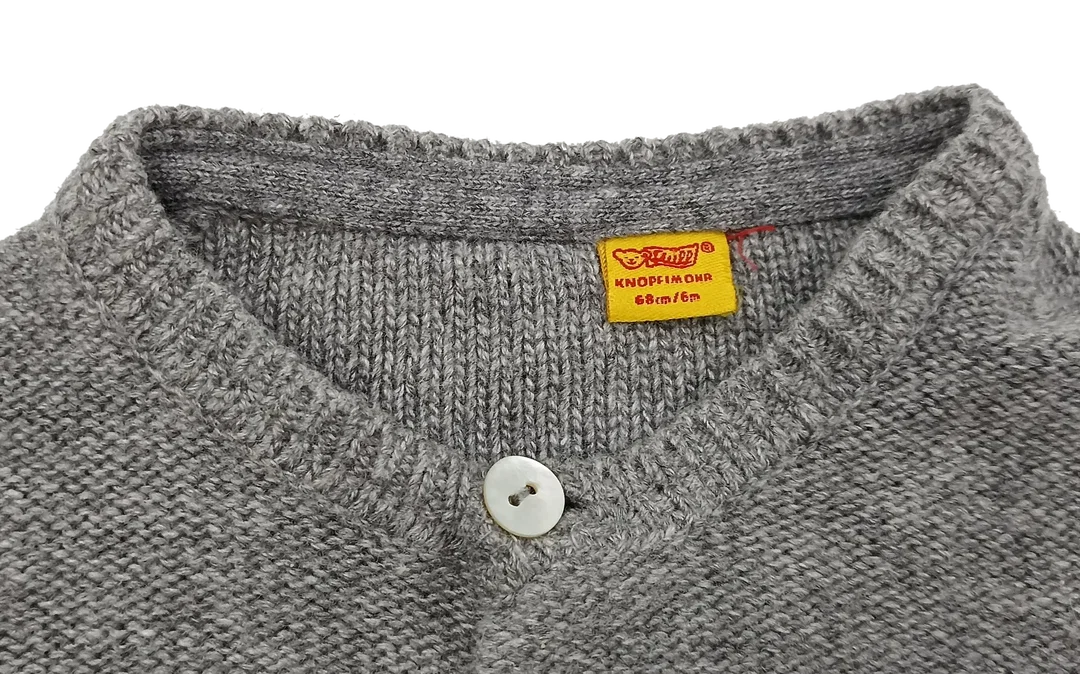 Steiff Baby Pullover grau Gr. 68 cm/6m – Bild 2
