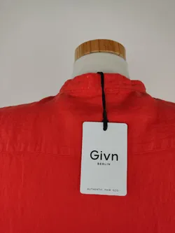 Givn Herren Leinenhemd orange - S / 46 - Bild 4