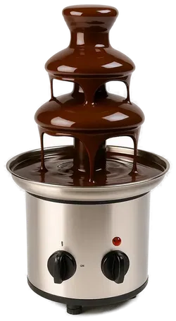 Schokobrunnen 3-stufig aus Edelstahl, ca. 38 cm Höhe, inkl. Rezeptbuch „Larousse Schokolade“ - Bild 2