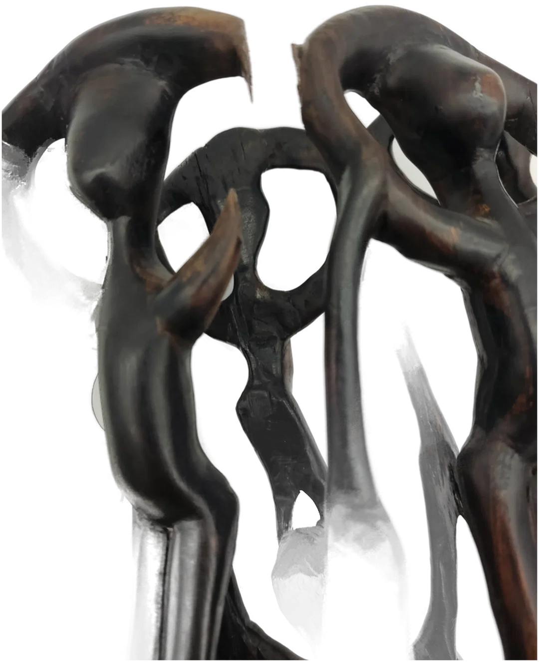  Makonde Lebensbaum Ebenholzfigur schwarz - 94 cm – Bild 4