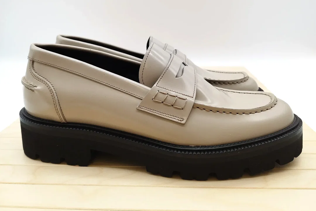 CLOSED Leder-Loafer, beige, Gr. 39 – Bild 3