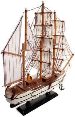 Dekoratives Schiffsmodell „CROATIA“ — Holzsockel, Stoffsegel, Souvenir-Dekoration - Bild 3
