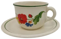 DDR Kaffeetassen mit Unterteller und Halterungen - 4 Stück - Bild 2