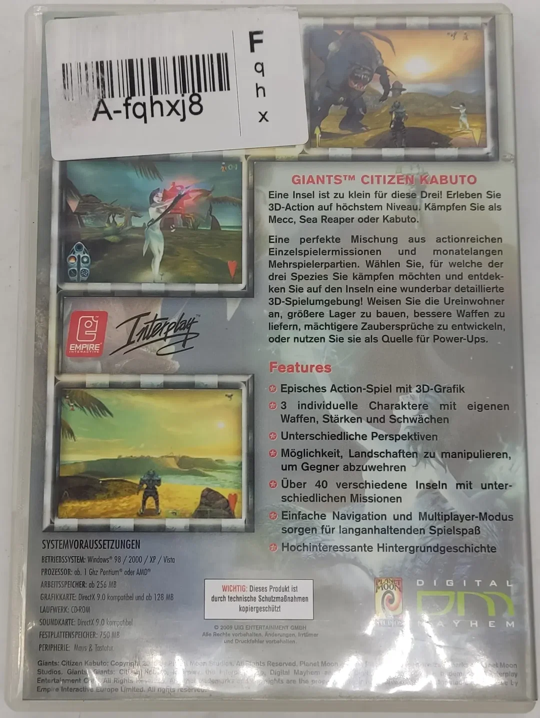 PC Game 2 CD-ROM Spiel Giants Citizen Kabuto  – Bild 3