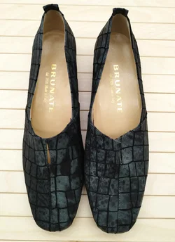 Ballerina Brunate Schwarz Kroko-Optik, Gr. 40 | Zeitloser Chic – Vorschau 4